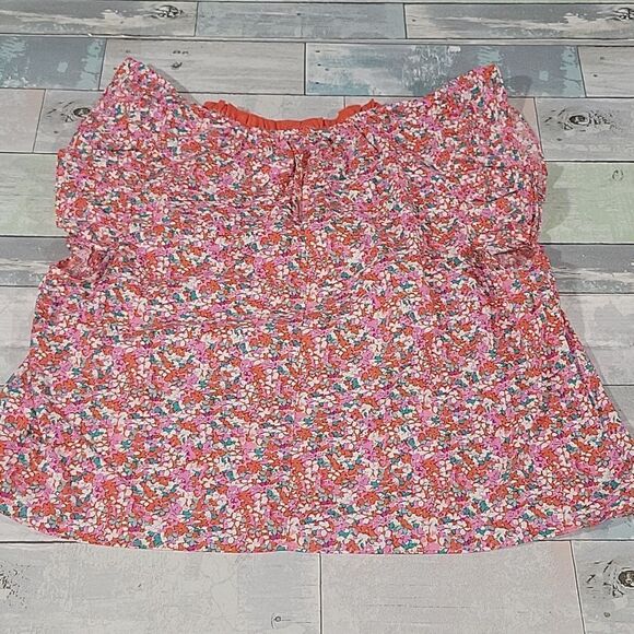 Goldie Lew Floral Print Cropped Shirt/Top sz Large - Picture 3 of 5